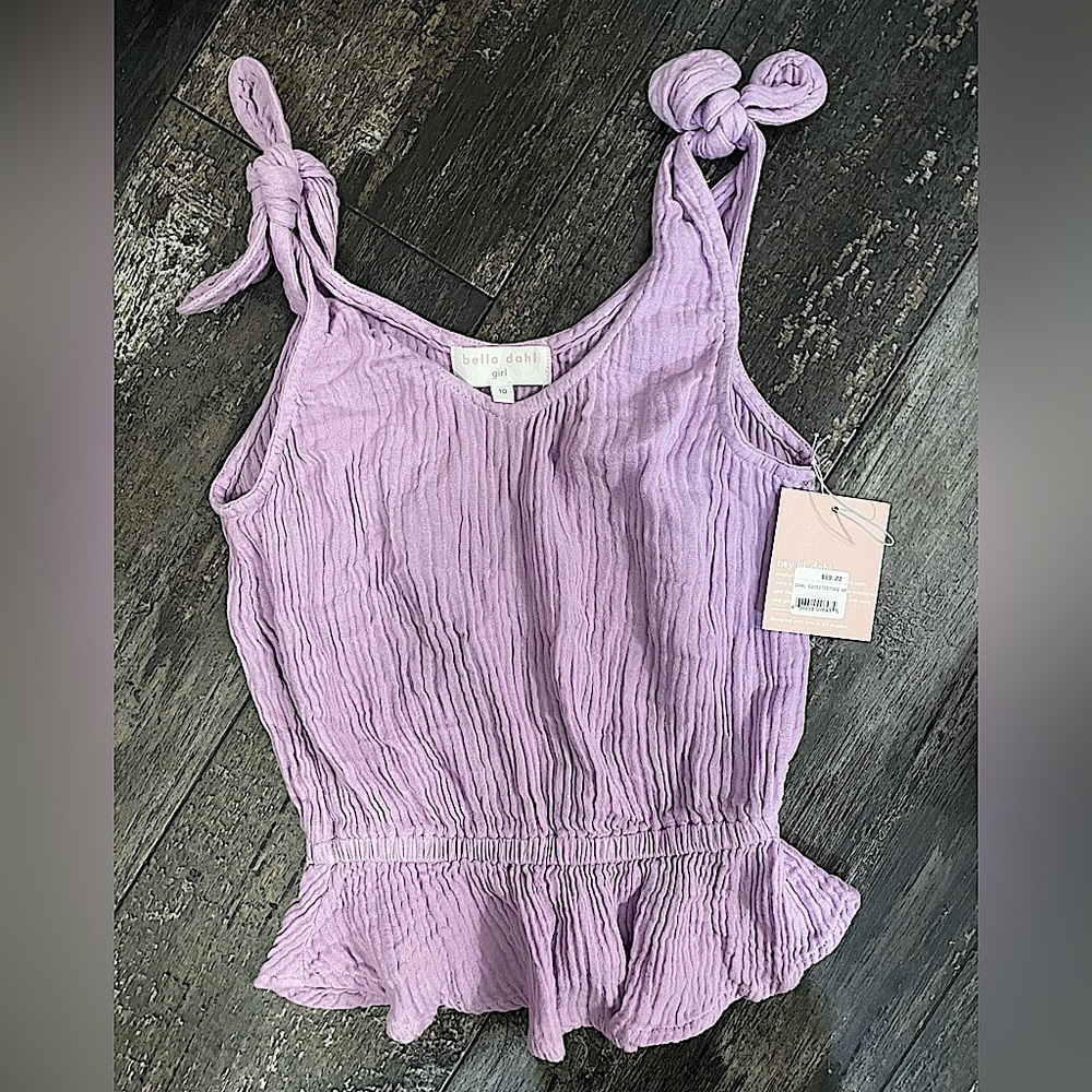 Nwt Bella Dahl Girls tied knot Tank Top Size 10